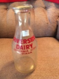 Riverside Dairy Round 1 Qt. Milk Bottle