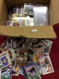 Box of Mixed Baseball & Football Cards