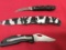 3 Pocket Knives Single Blade (1 Maxam 2 Unknow all Made in China)