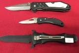 3 Pocket Knives Single Blade (Frost Cutlery S/S  Made in China)