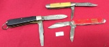 3 Pocket Knives 2 Bladed (1-USA Coca-Cola 1982 Knoxville, 1- Camillus, 1-US