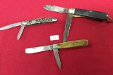 3 Pocket Knives 2 Blades (1-Wildboar USA Tip Off)(1-Camillus)(1-Stainless i