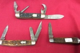 3 Pocket Knives ( 4 Blade Imperial, 3 Blade Kutmaster, 1 Blade Made in USA)