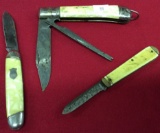 3 Pocket Knives (2 Blade Richards Sheffield England, 1 Blade USA, 1 Blade U