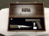 2018 Friends of NRA, Kimber Custom II, .45 ACP Cal. Pistol & Silver Stag D2 Knife in Display Case