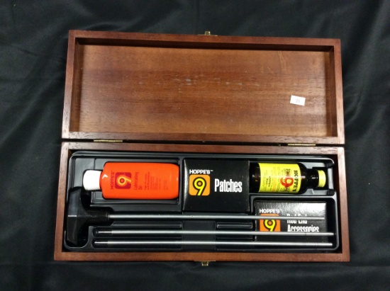 Quail Unlimited Sponsor Hoppe's Gun Cleaning Kit in Wood Case