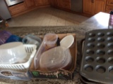 Assorted Tupperware, Muffin Tins, Misc. Items