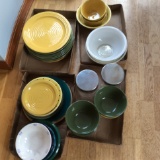 4 Flats of Plates, Bowls & Cannisters