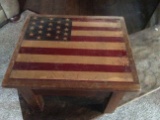 American Flag Footstool