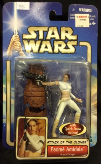 Star Wars Attack of the Clones Padme' Amidala Arena Escape with Quick-Draw