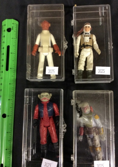 4 Star Wars Figures: Admiral Ackbar, Nien Nunb, Boba Fett, Rebel