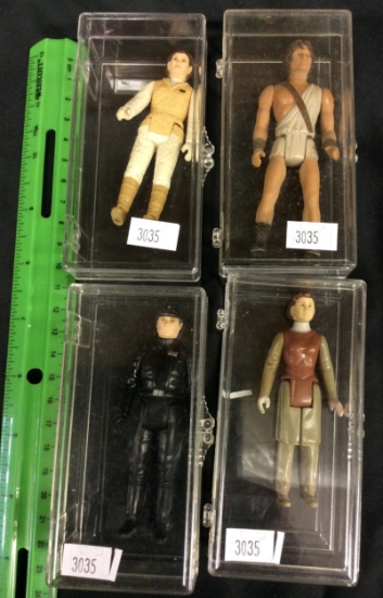 4 Star Wars Figures: 2 Princess Leia, Maximilian Veers