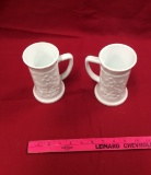 2 Milk Glass Cups