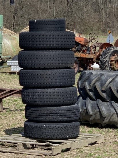 Assorted truck tires