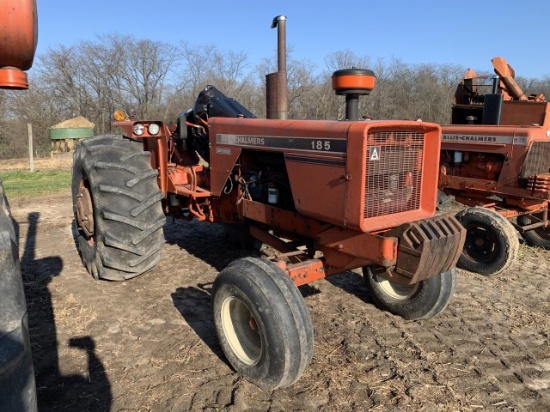 Allis Chalmers 185 Tractor With Weights, Three Point, 4292 Hours, Runs