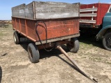 Allis chalmers Flat wagon with sides and hydraulic hoist