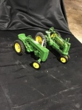 2 John Deere tractors model a and model m 1/16 scale