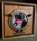Porthole Captain picture in wood display 17.5”x17.5”