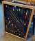 Large Bobber and Fishing Pole Display in wooden case 32”x42”