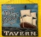 Wooden Jolly Roger Tavern Sign 36”x32”