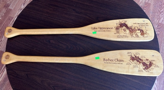 Lake Tippecanoe and Barbee Chain Oars 35.5”x5.5”