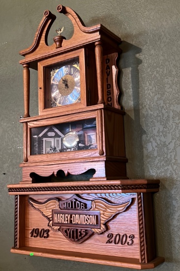 Harley-Davidson Motorcycles 100 years (1903-2003) Clock Display 31.5"
