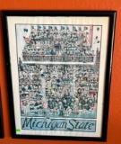 Vintage 1986 Michigan State Spartans Football Framed Print - John Holladay 18