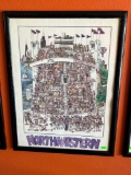 Vintage 1983 John Holladay Northwestern Poster 19.5”x 25.5”