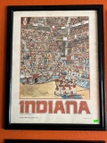 Vintage John Holladay Indiana Poster No. 403/1000 Framed 19.4”x25.5