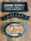 Wooden Dining Signs