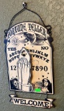 Fortune Teller Welcome Metal Sign 7.5”x16”