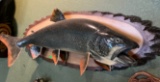 Replica Trout Wall Mount on Wood Plaque 38” Long