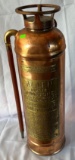 Vintage Copper Fire Extinguisher 24”