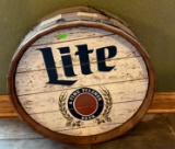 Double-sided Miller Light Round Wooden Sign 21”
