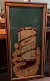 Vintage Tin (1930’s/1940’s)Miller High Life Beer Sign in ornate frame 36.25”x72”