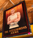 Two sided “The Fitzsimmons Arms” Sign 36”x41”