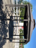 Metal Gazebo with Lights and Ceiling Fan 15’x15’- Center Height 123”