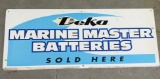 Metal Deka Marine Master Batteries Sold Here sign 60”x24”