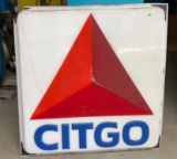 Citgo insert for lighted sign 47.5”x48” (chipped corner)
