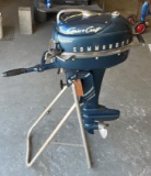 Chris-Craft Commander Outboard Motor on stand