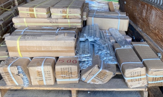 Cabinet Back Brackets and Drawer Glides, Approximately 300 Pieces, Package