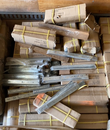 Cabinet Drawer Glides, Approximately 435 Pieces, Package Size 45”x45”
