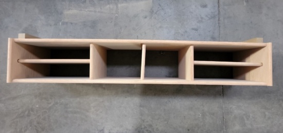 PICK UP LOCATION DUNCANVILLE, TX: Unfinished Oak Organizer Rack 15- 36" x 6"x 12", Cherry Organizer