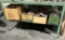 Metal frame table with wood tools & Tooling as shown in pictures 48x36x29