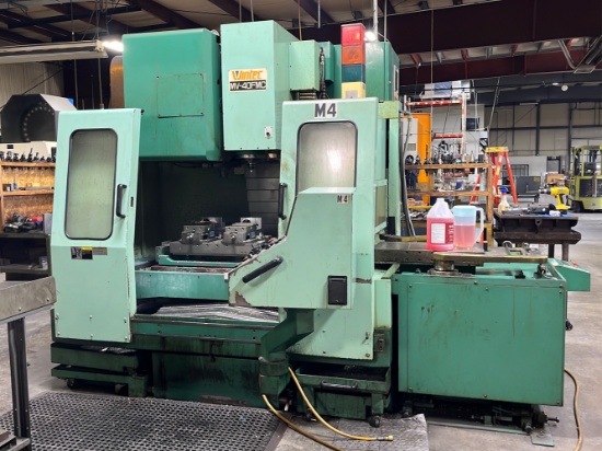 Wintec MV-40FMC CNC Vert. Mill w/ Fanuc O-M Control w/ Pallet Charger, vises on bed not included, th