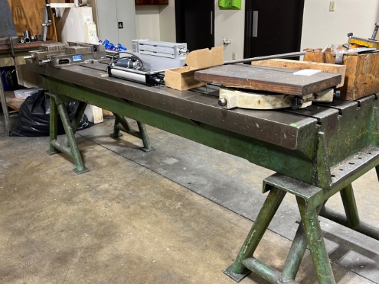 HD Planer Table w/ HD Horses, 30x96" - NO CONTENTS INCLUDED - - A $100 Rigging fee will be added to