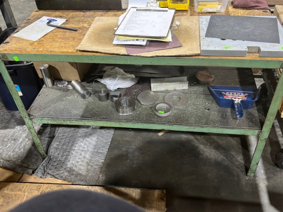 Metal table and contents 48x30x30