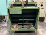 Metal factory desk and tooling contents 43x41x21