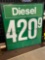 Diesel changeable price sign double sided  40c45