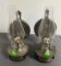 2- Wall mount lanterns with reflectors 11.5